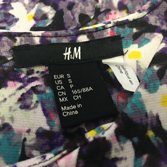 H&M Tunic Dress Pretty Versatile Pink Multi Abstract All Over Print Like New - Picture 7 of 9